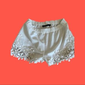 White Lace Detail, Zara Trafaluc Shorts- Womens XS